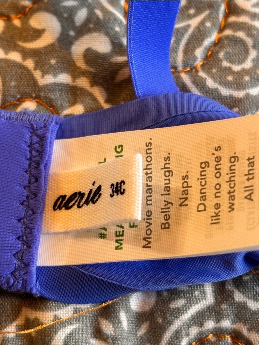 Aerie Electric Blue Underwire T-Shirt Bra 34C NWT - Picture 4 of 7
